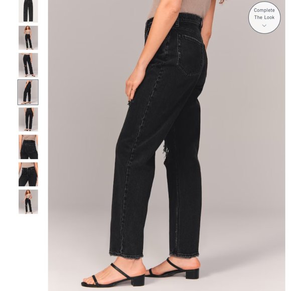 High Rise 90s Relaxed Jean - Black Destroyed - 33 - 16R - Picture 2 of 11